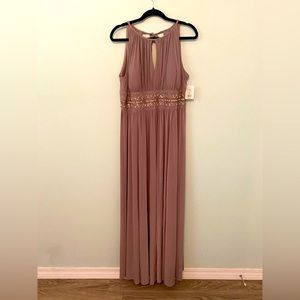 R&M Richards taupe formal dress